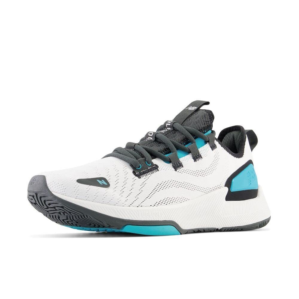 NEW BALANCE MEN'S FUELCELL 100 V2 CROSS TRAINER, WHITE/BLACKTOP/VIRTUAL BLU - Picture 2 of 6